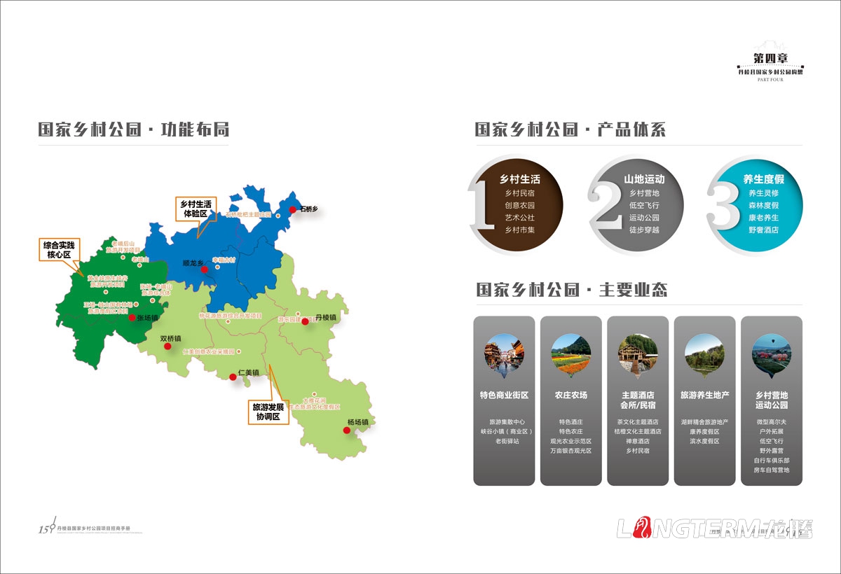 丹棱县墟落公园招商推介会手册设计|中国细腻家园生态清新自然旅游生长宣传册设计效果图